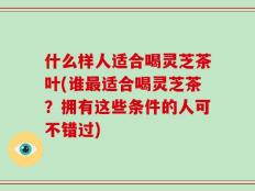 什么样人适合喝灵芝茶叶(谁最适合喝灵芝茶？拥有这些条件的人可不错过)