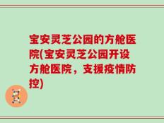 宝安灵芝公园的方舱医院(宝安灵芝公园开设方舱医院，支援疫情防控)