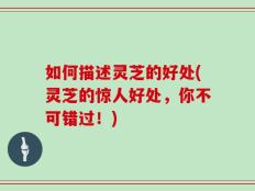 如何描述灵芝的好处(灵芝的惊人好处，你不可错过！)