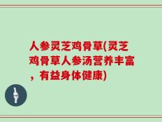 人参灵芝鸡骨草(灵芝鸡骨草人参汤营养丰富，有益身体健康)