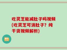 吃灵芝能减肚子吗视频(吃灵芝可消肚子？纯干货视频解析)