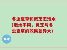冬虫夏草和灵芝怎泡水(泡水不同，灵芝与冬虫夏草的效果差异大)