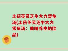 土茯苓灵芝牛大力煲龟汤(土茯苓灵芝牛大力煲龟汤：美味养生的佳品)