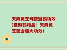 天麻灵芝炖夜游鹤功效(夜游鹤炖品：天麻灵芝蕴含强大功效)