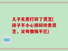 儿子无意打碎了灵芝(孩子不小心摔碎珍贵灵芝，父母懊悔不已)