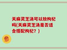 天麻灵芝汤可以放枸杞吗(天麻灵芝汤是否适合搭配枸杞？)