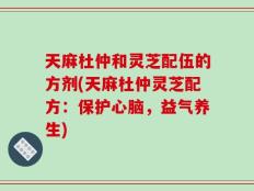 天麻杜仲和灵芝配伍的方剂(天麻杜仲灵芝配方：保护心脑，益气养生)