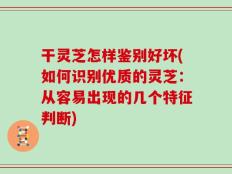 干灵芝怎样鉴别好坏(如何识别优质的灵芝：从容易出现的几个特征判断)