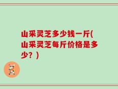 山采灵芝多少钱一斤(山采灵芝每斤价格是多少？)