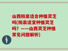 山西阳泉适合种植灵芝吗(阳泉适宜种植灵芝吗？——山西灵芝种植常见问题解析)