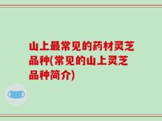山上最常见的药材灵芝品种(常见的山上灵芝品种简介)
