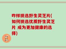 咋样挑选野生灵芝片(如何挑选优质野生灵芝片 成为更加健康的选择)