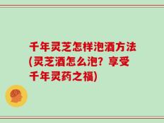 千年灵芝怎样泡酒方法(灵芝酒怎么泡？享受千年灵药之福)