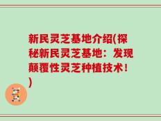 新民灵芝基地介绍(探秘新民灵芝基地：发现颠覆性灵芝种植技术！)