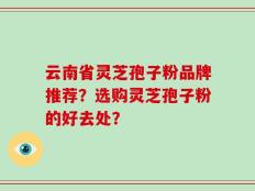 云南省灵芝孢子粉品牌推荐？选购灵芝孢子粉的好去处？