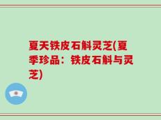 夏天铁皮石斛灵芝(夏季珍品：铁皮石斛与灵芝)