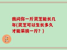 我问你一斤灵芝能长几年(灵芝可以生长多久才能采摘一斤？)