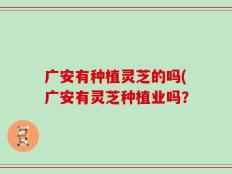 广安有种植灵芝的吗(广安有灵芝种植业吗？