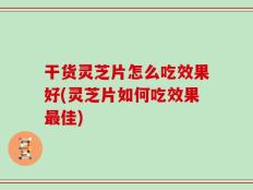 干货灵芝片怎么吃效果好(灵芝片如何吃效果最佳)
