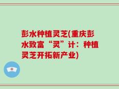 彭水种植灵芝(重庆彭水致富“灵”计：种植灵芝开拓新产业)