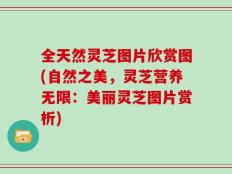 全天然灵芝图片欣赏图(自然之美，灵芝营养无限：美丽灵芝图片赏析)