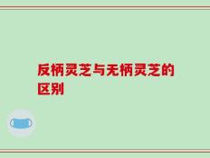 反柄灵芝与无柄灵芝的区别