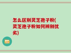 怎么区别灵芝孢子粉(灵芝孢子粉如何辨别优劣)