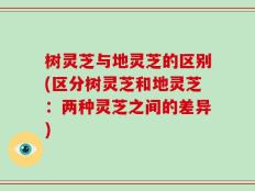 树灵芝与地灵芝的区别(区分树灵芝和地灵芝：两种灵芝之间的差异)