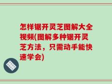 怎样锯开灵芝图解大全视频(图解多种锯开灵芝方法，只需动手能快速学会)