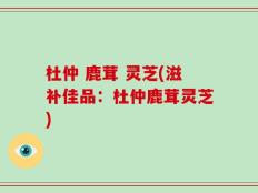 杜仲 鹿茸 灵芝(滋补佳品：杜仲鹿茸灵芝)