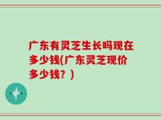 广东有灵芝生长吗现在多少钱(广东灵芝现价多少钱？)