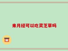 来月经可以吃灵芝草吗