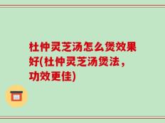 杜仲灵芝汤怎么煲效果好(杜仲灵芝汤煲法，功效更佳)