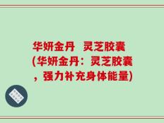 华妍金丹  灵芝胶囊(华妍金丹：灵芝胶囊，强力补充身体能量)