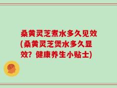 桑黄灵芝煮水多久见效(桑黄灵芝煲水多久显效？健康养生小贴士)