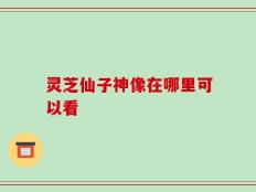 灵芝仙子神像在哪里可以看