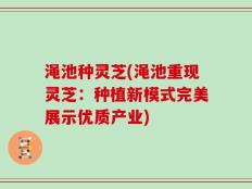 渑池种灵芝(渑池重现灵芝：种植新模式完美展示优质产业)