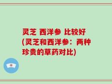 灵芝 西洋参 比较好(灵芝和西洋参：两种珍贵的草药对比)