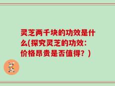 灵芝两千块的功效是什么(探究灵芝的功效：价格昂贵是否值得？)