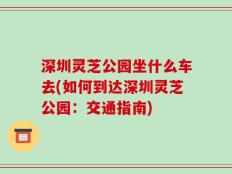 深圳灵芝公园坐什么车去(如何到达深圳灵芝公园：交通指南)