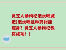 灵芝人参枸杞泡水喝减肥(泡水喝这种药材能瘦身？灵芝人参枸杞教你成功！)