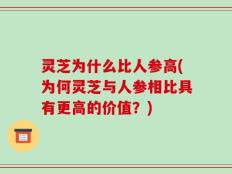 灵芝为什么比人参高(为何灵芝与人参相比具有更高的价值？)