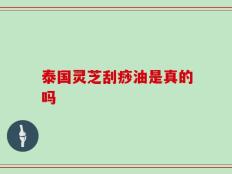 泰国灵芝刮痧油是真的吗
