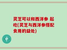 灵芝可以和西洋参 起吃(灵芝与西洋参搭配食用的益处)