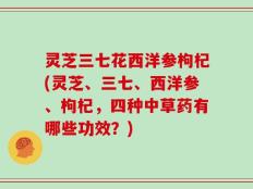 灵芝三七花西洋参枸杞(灵芝、三七、西洋参、枸杞，四种中草药有哪些功效？)