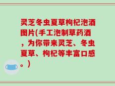 灵芝冬虫夏草枸杞泡酒图片(手工泡制草药酒，为你带来灵芝、冬虫夏草、枸杞等丰富口感。)