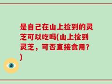 是自己在山上捡到的灵芝可以吃吗(山上捡到灵芝，可否直接食用？)
