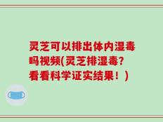 灵芝可以排出体内湿毒吗视频(灵芝排湿毒？看看科学证实结果！)