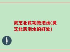 灵芝北芪功效泡水(灵芝北芪泡水的好处)