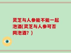 灵芝与人参能不能一起泡酒(灵芝与人参可否同泡酒？)